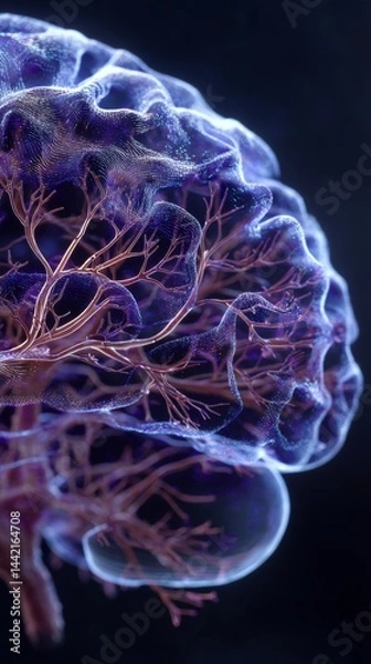 Fototapeta digital rendering of a human brain

