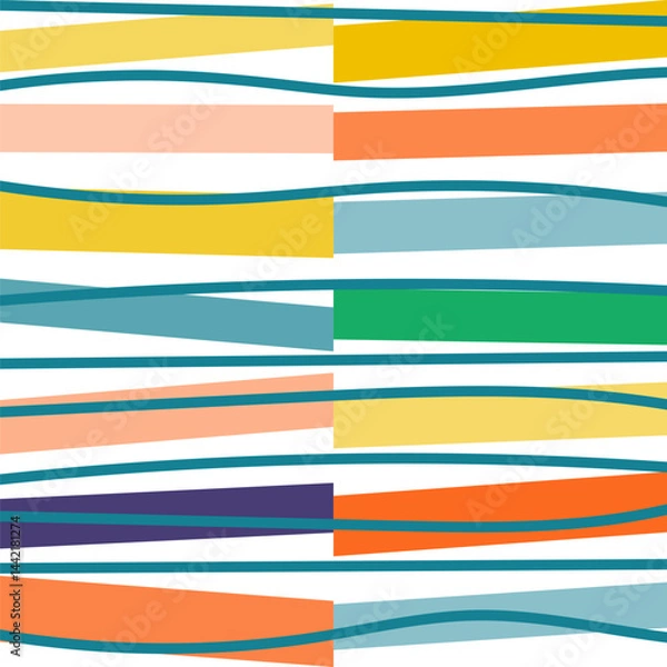 Obraz Summer Horizon Bands Seamless Pattern
