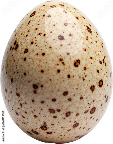 Obraz High-resolution quail egg isolated on transparent background for food marketing, recipe blogs, and culinary projects.