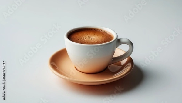 Fototapeta Isolated Americano Coffee on a white surface. Ready for inclusion in the menu.