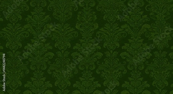 Fototapeta Emerald Tapestry of Shadows AI Generated