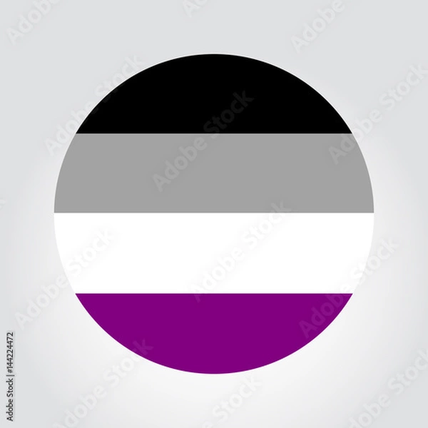 Obraz Asexual pride flag in a form of circle