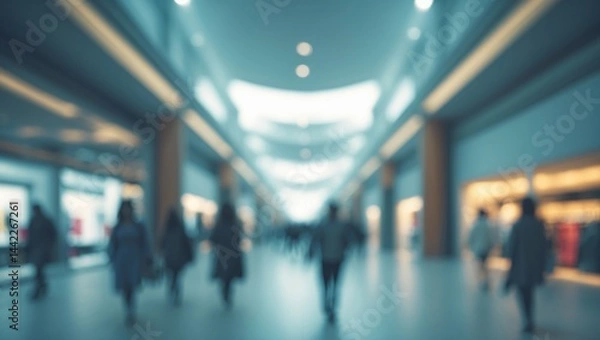 Fototapeta Abstract shopping mall backdrop with blur and defocus