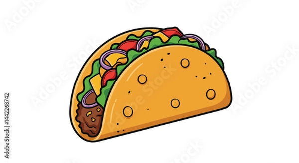 Obraz Taco Illustration