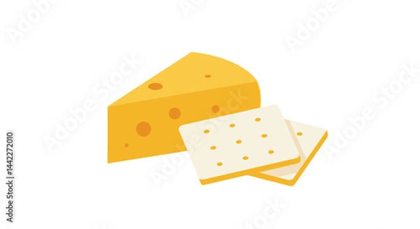 Obraz Cheese Slice Illustration