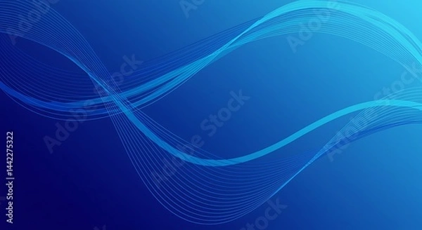 Fototapeta Azure Undulation AI Generated