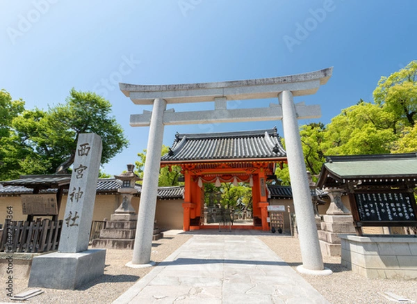 Obraz 兵庫県西宮市 西宮えびす 表大門 (西宮神社)