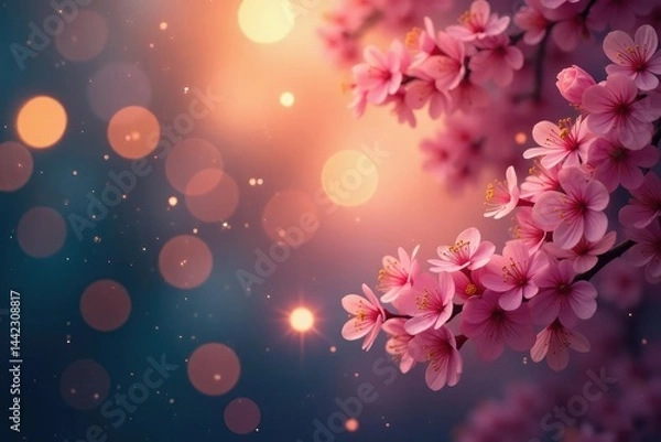 Fototapeta Subtle bokeh effect, creates a dreamy, ethereal atmosphere, background, dreamy, vibrant