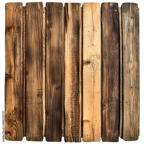 Obraz A close up of four rustic wooden planks with visible wood grain texture