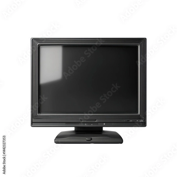 Fototapeta CRT computer monitor, on transparent background