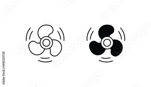 Fototapeta Propeller icon design with white background stock illustration
