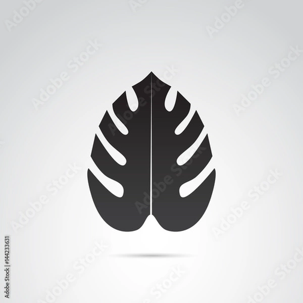 Fototapeta Exotic leaf vector icon.