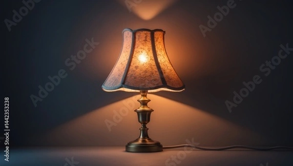Fototapeta Beautiful lamp casting mesmerizing light and shadow patterns
