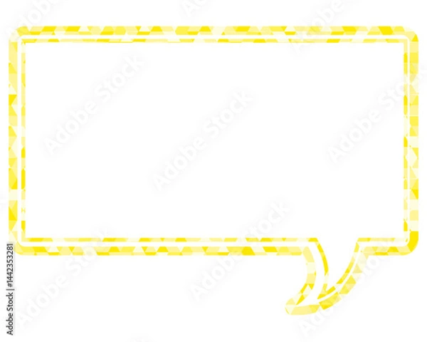 Fototapeta ステンドグラス風吹き出し　三角形模様　四角形