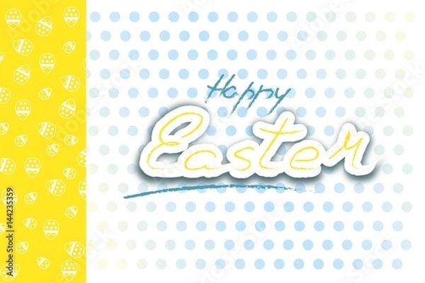 Fototapeta HAPPY EASTER YELLOW