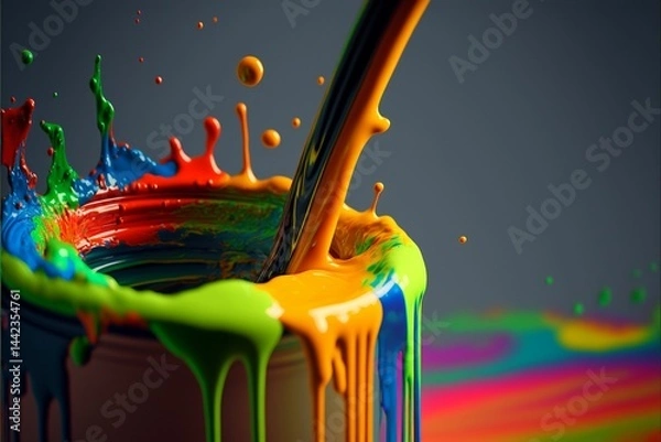 Obraz 3D Color Paint Splash Texture background Photo