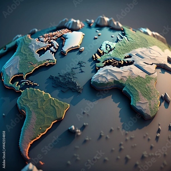 Obraz 3D Earth globe Planet Save earth Go green Photo