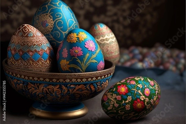 Obraz Decorative Colorful Easter eggs images for Easter day Photo