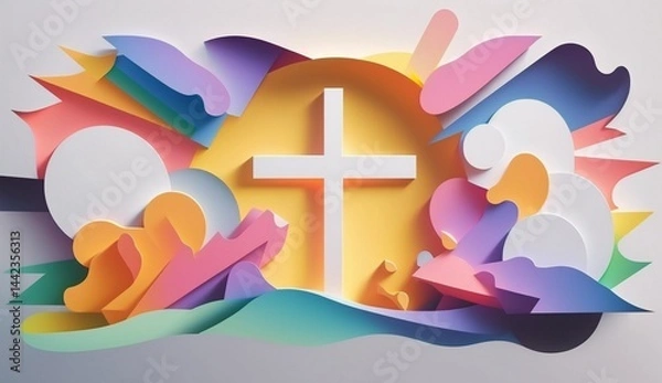 Obraz Good Friday Background Image Religious Cross Photo