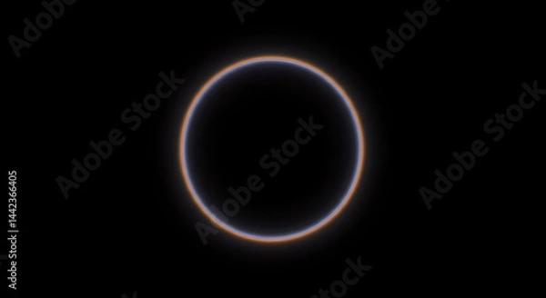 Fototapeta Abstract circle with glowing light effect on black background for digital art Photoshop overlay design element mystical spiritual concept modern render illustration.