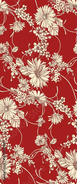Obraz red floral background