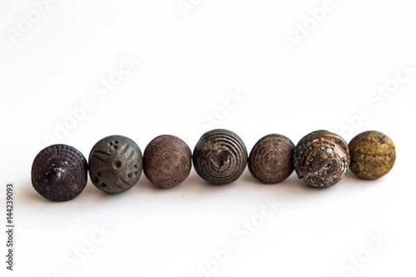 Obraz XVII century dress buttons isolated.