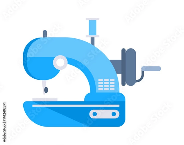 Obraz Modern electric sewing machine with needle and thread for crafting and tailoring