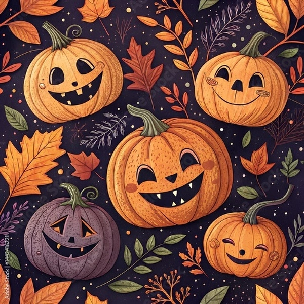 Obraz halloween seamless background