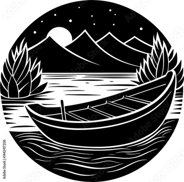 Fototapeta boat on the sea
