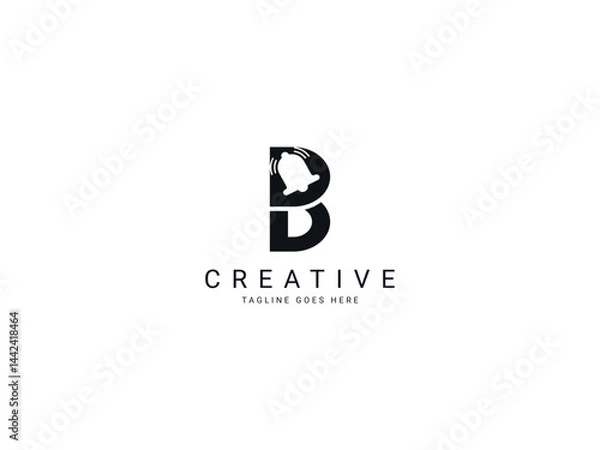 Fototapeta b modern letter logo