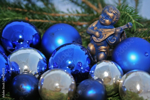 Obraz Cristbaumkugeln,blau
