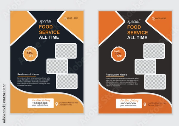 Obraz Creative Food & Resturant Flyer A4 Design templates
