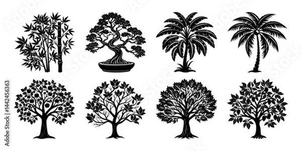 Fototapeta set of trees