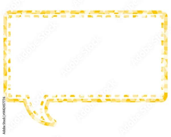 Fototapeta ステンドグラス風吹き出し　三角形模様　四角形