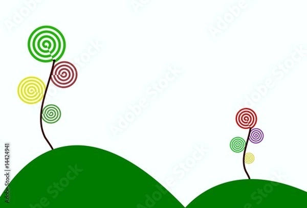 Obraz illustrazione alberelli