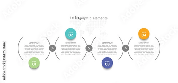 Fototapeta Business infographic template colorful background design