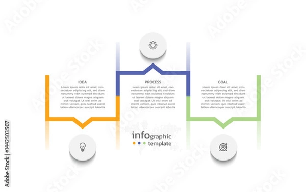 Fototapeta Business infographic template colorful background design