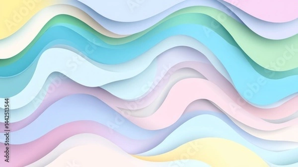 Fototapeta Pastel Waves Background (1)