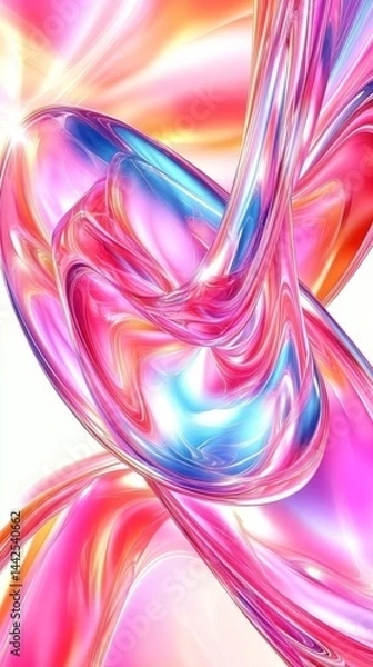 Fototapeta A vibrant abstract swirl of colors creating a dynamic and fluid visual effect.