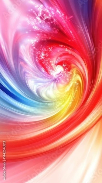 Fototapeta A vibrant swirl of colors creating an abstract, dynamic visual effect.