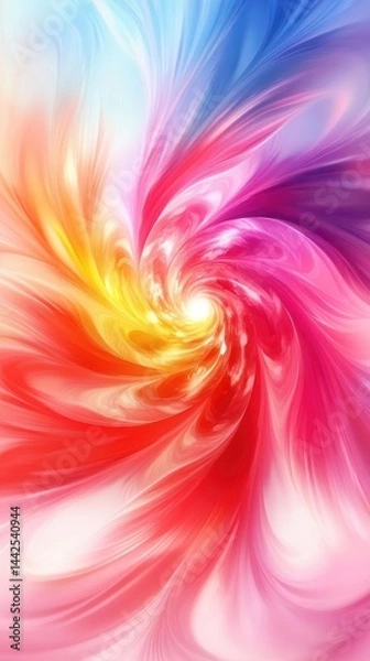 Fototapeta A vibrant swirl of colors creating a dynamic, abstract pattern.