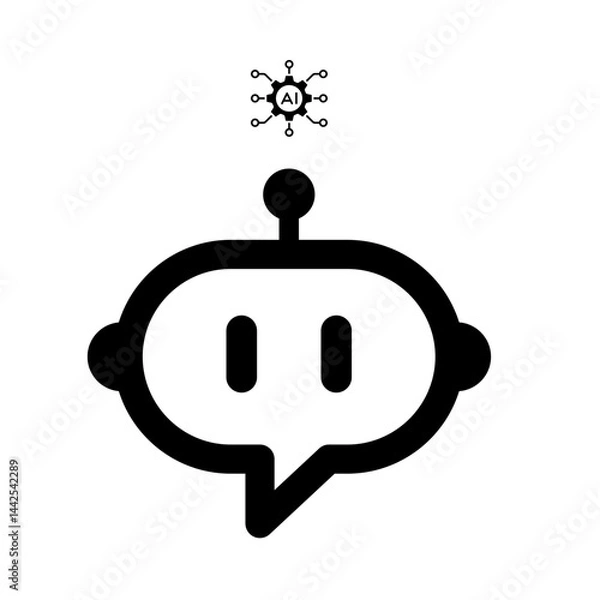 Obraz Robot AI technology icons Artificial intelligence. 