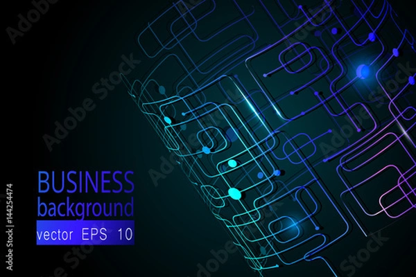 Obraz 3d lines background abstract technology. Geometric figure.