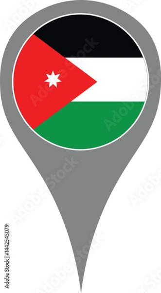 Fototapeta Shiny round button icon of the national flag symbol of Syria, an isolated vector illustration