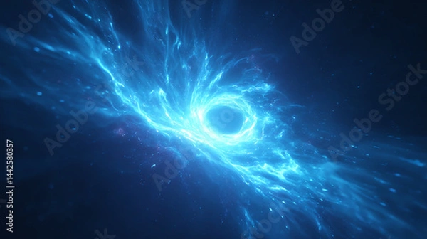 Fototapeta Abstract blue energy vortex background wallpaper for desktop and mobile phones high quality resolution