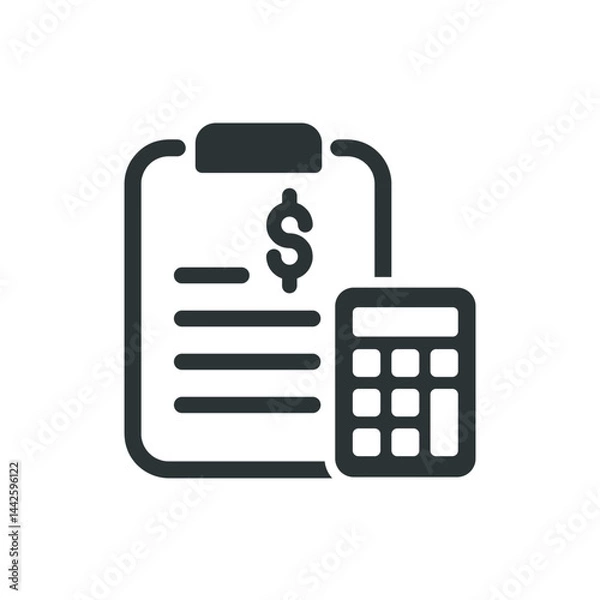 Fototapeta Calculation icon. Solid glyph series icon