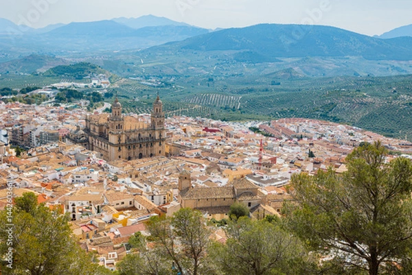 Obraz Aerial panorama of Jaen, Andalusia, Spain
