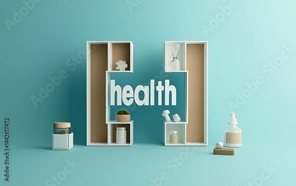 Fototapeta Minimalist health display