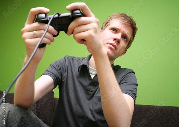 Obraz man playing video games