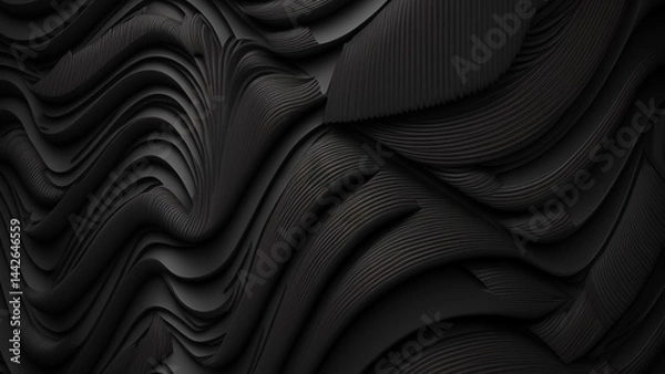 Obraz 3D Abstract Black Background Photo